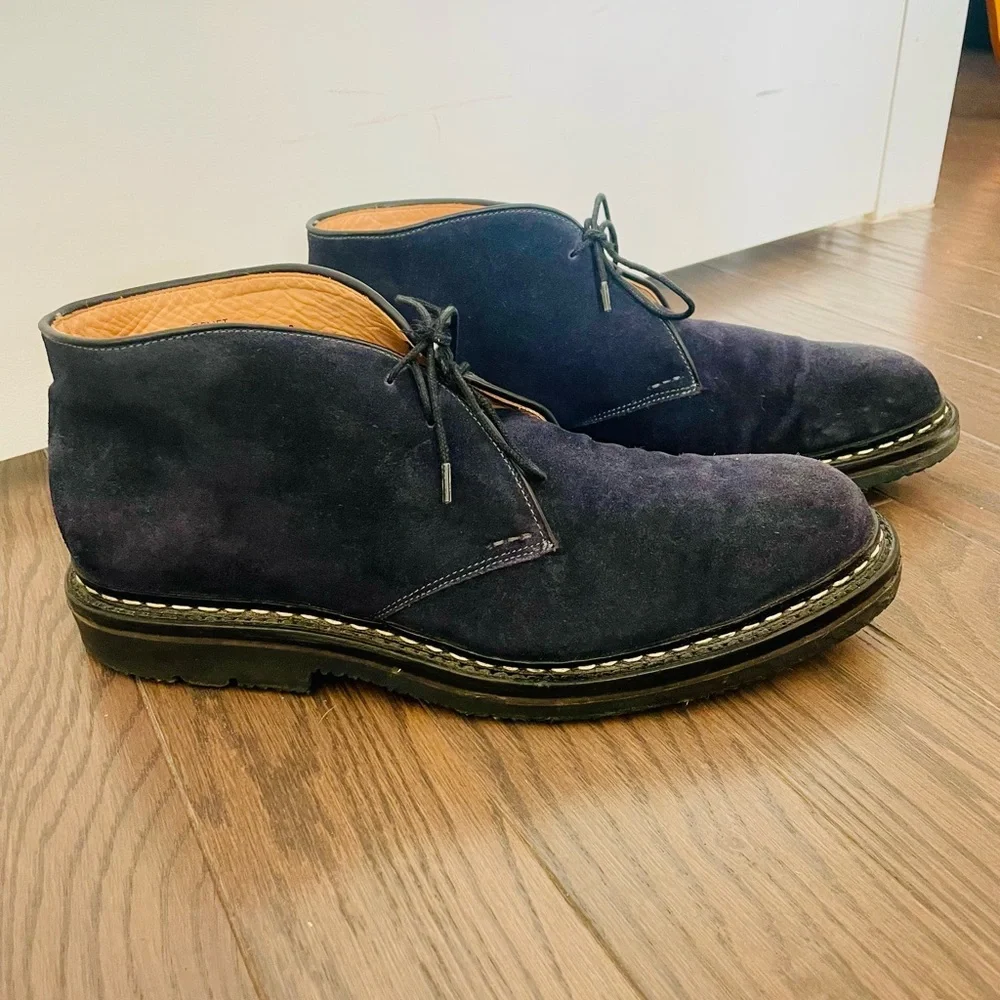 HESCHUNG GENET DESERT BOOT SUEDE BLUE FRANCE